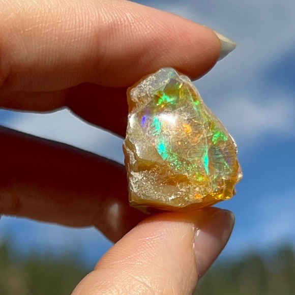 Fire Opal Gemstone Specimen - Picture 5 of 6